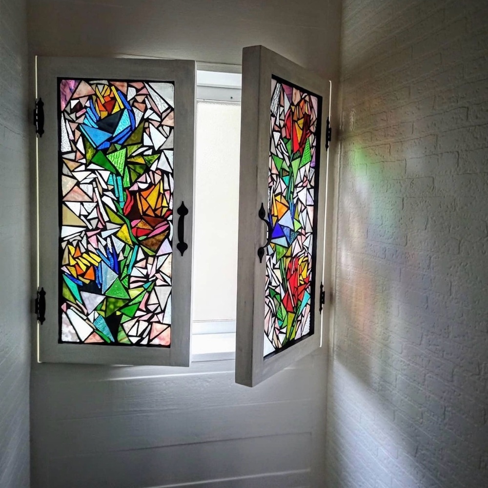 STAINED GLASS Mixed Mosaic Pieces 1lb Crafting, Art, Creative